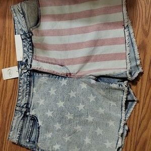 NWT cato patriotic shorts